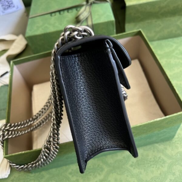 1:1 Replica Gucci Dionysus Small GG Shoulder Bag Black And Ivory GG Denim Jacquard For Women 10in/25cm 499623 UN3BN 1274