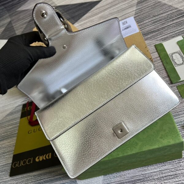 1:1 Replica Gucci Dionysus Small Shoulder Bag Silver For Women, Women's Bags 10in/26cm GG 499623 1TRBN 8173