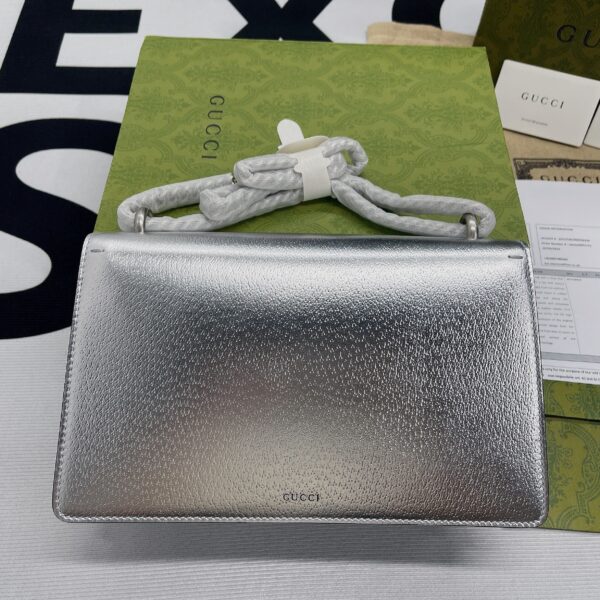 1:1 Replica Gucci Dionysus Small Shoulder Bag Silver For Women, Women's Bags 10in/26cm GG 499623 1TRBN 8173