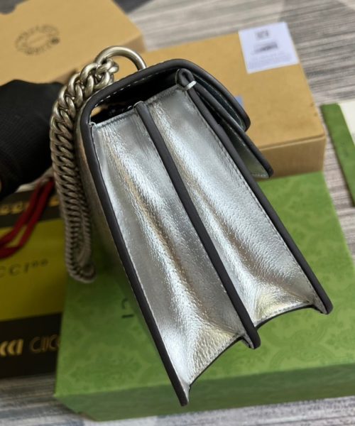 1:1 Replica Gucci Dionysus Small Shoulder Bag Silver For Women, Women's Bags 10in/26cm GG 499623 1TRBN 8173