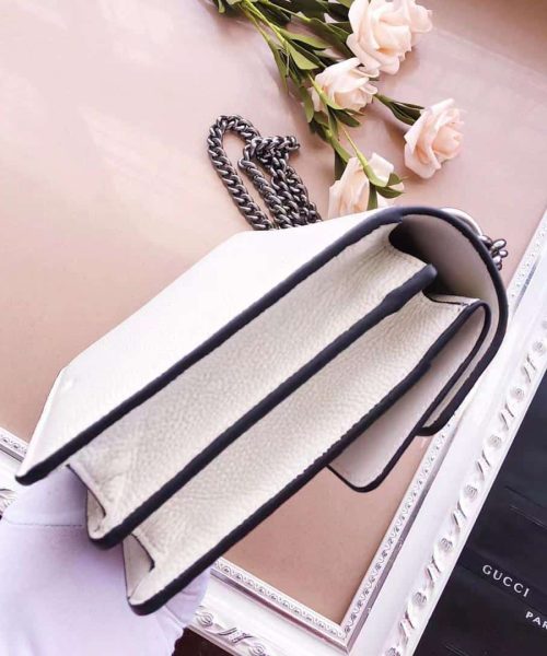 1:1 Replica Gucci Dionysus Small Shoulder Bag White For Women 11in/28cm GG 400249 0K7JN 9680