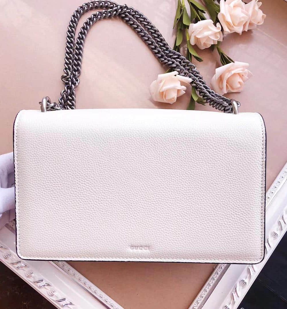 1:1 Replica Gucci Dionysus Small Shoulder Bag White For Women 11in/28cm GG 400249 0K7JN 9680