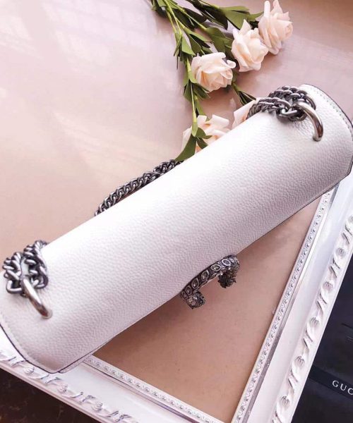 1:1 Replica Gucci Dionysus Small Shoulder Bag White For Women 11in/28cm GG 400249 0K7JN 9680