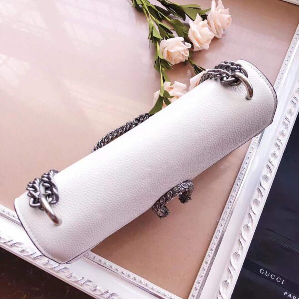 1:1 Replica Gucci Dionysus Small Shoulder Bag White For Women 11in/28cm GG 400249 0K7JN 9680