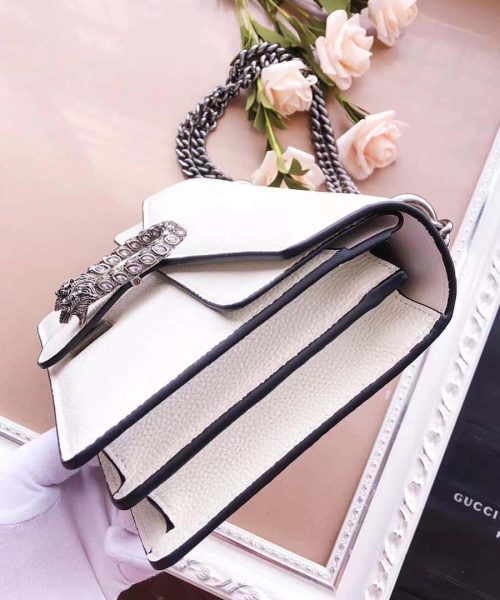 1:1 Replica Gucci Dionysus Small Shoulder Bag White For Women 11in/28cm GG 400249 0K7JN 9680