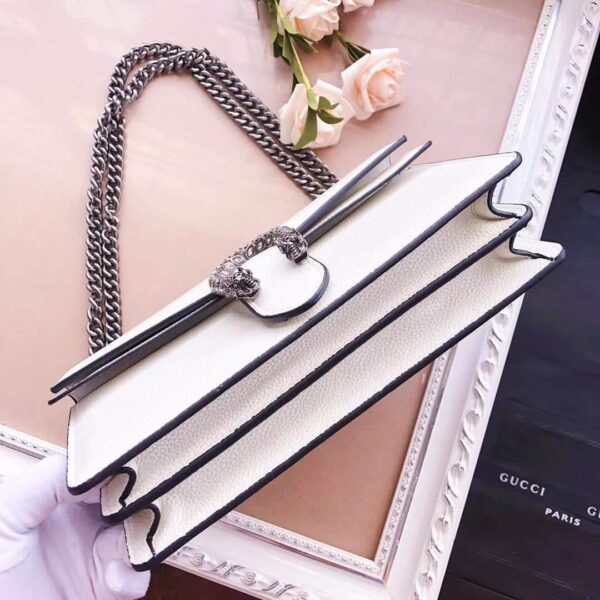 1:1 Replica Gucci Dionysus Small Shoulder Bag White For Women 11in/28cm GG 400249 0K7JN 9680