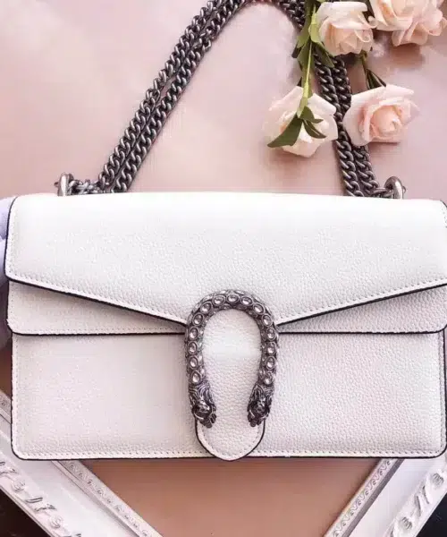 1:1 Replica Gucci Dionysus Small Shoulder Bag White For Women 11in/28cm GG 400249 0K7JN 9680