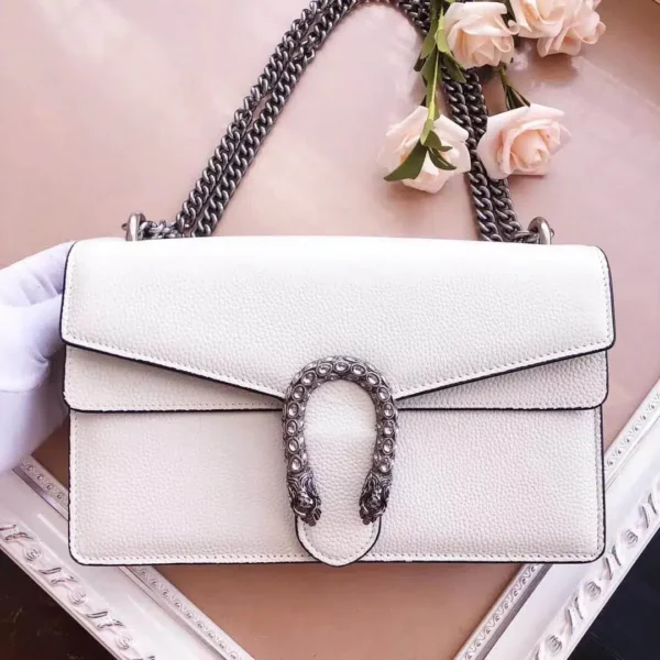 1:1 Replica Gucci Dionysus Small Shoulder Bag White For Women 11in/28cm GG 400249 0K7JN 9680