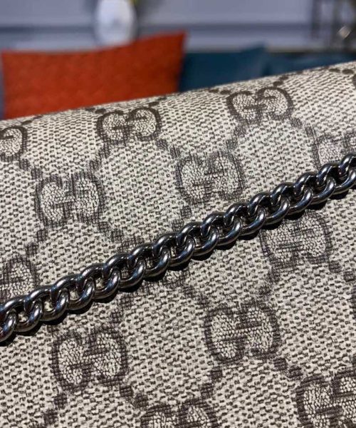 1:1 Replica Gucci Dionysus Super Mini Bag Emerald GG Supreme Canvas Made Using An Earth-Conscious Process With Taupe Detail For Women 6.5in/16.5cm GG ‎476432 KHNRN 8642