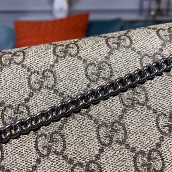 1:1 Replica Gucci Dionysus Super Mini Bag Emerald GG Supreme Canvas Made Using An Earth-Conscious Process With Taupe Detail For Women 6.5in/16.5cm GG ‎476432 KHNRN 8642