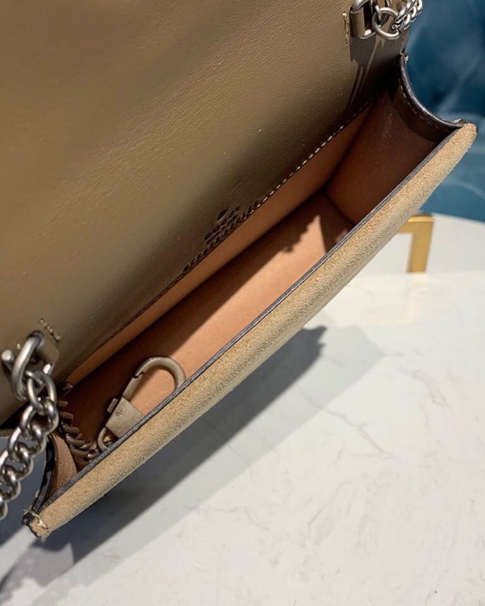1:1 Replica Gucci Dionysus Super Mini Bag Emerald GG Supreme Canvas Made Using An Earth-Conscious Process With Taupe Detail For Women 6.5in/16.5cm GG 476432 KHNRN 8642