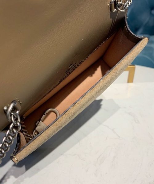 1:1 Replica Gucci Dionysus Super Mini Bag Emerald GG Supreme Canvas Made Using An Earth-Conscious Process With Taupe Detail For Women 6.5in/16.5cm GG ‎476432 KHNRN 8642