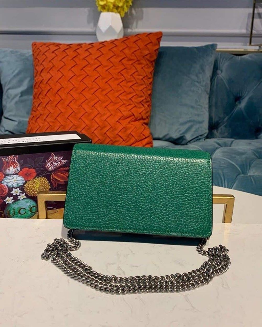 1:1 Replica Gucci Dionysus Super Mini Bag Emerald Green Metal-Free Tanned For Women 6.5in/16.5cm GG 476432 CAOGX 3120
