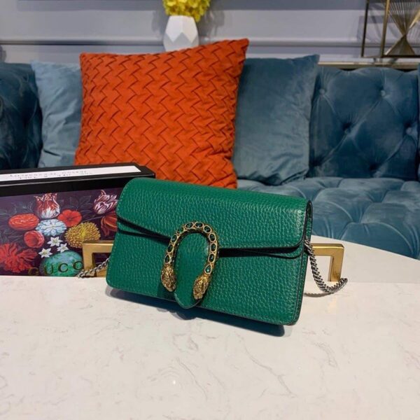 1:1 Replica Gucci Dionysus Super Mini Bag Emerald Green Metal-Free Tanned For Women 6.5in/16.5cm GG 476432 CAOGX 3120