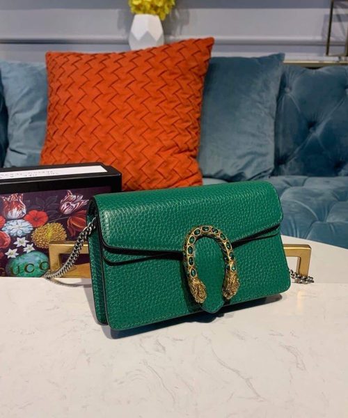 1:1 Replica Gucci Dionysus Super Mini Bag Emerald Green Metal-Free Tanned For Women 6.5in/16.5cm GG 476432 CAOGX 3120