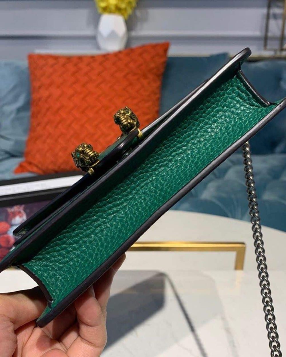 1:1 Replica Gucci Dionysus Super Mini Bag Emerald Green Metal-Free Tanned For Women 6.5in/16.5cm GG 476432 CAOGX 3120