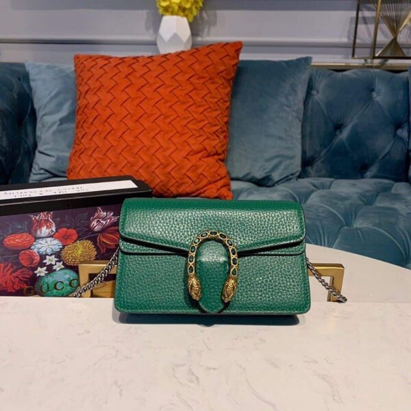 1:1 Replica Gucci Dionysus Super Mini Bag Emerald Green Metal-Free Tanned For Women 6.5in/16.5cm GG 476432 CAOGX 3120