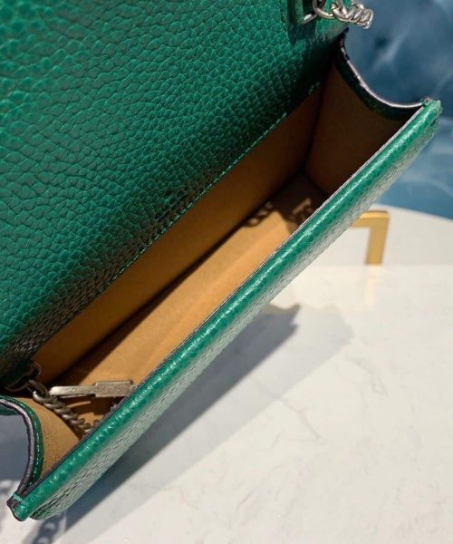 1:1 Replica Gucci Dionysus Super Mini Bag Emerald Green Metal-Free Tanned For Women 6.5in/16.5cm GG 476432 CAOGX 3120