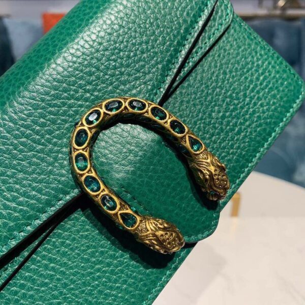 1:1 Replica Gucci Dionysus Super Mini Bag Emerald Green Metal-Free Tanned For Women 6.5in/16.5cm GG 476432 CAOGX 3120