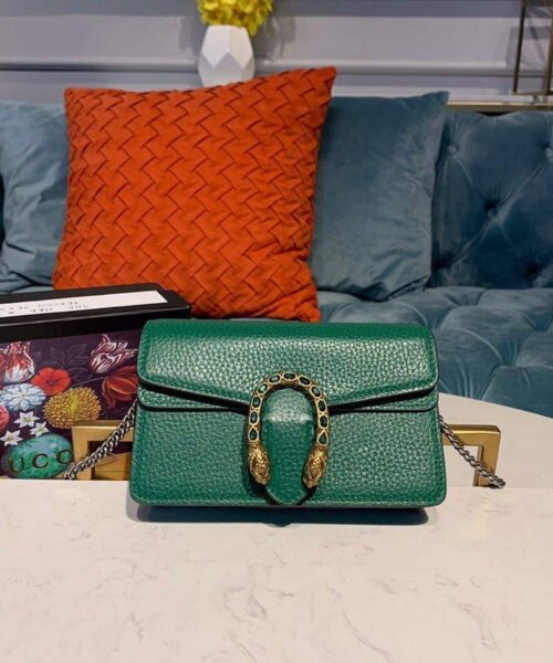 1:1 Replica Gucci Dionysus Super Mini Bag Emerald Green Metal-Free Tanned For Women 6.5in/16.5cm GG 476432 CAOGX 3120