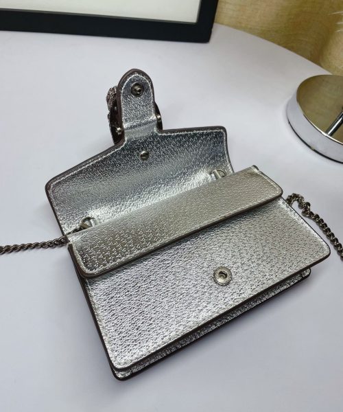 1:1 Replica Gucci Dionysus Super Mini Bag Silver For Women, Women's Bags 6.5in/17cm GG 476432 1TRBN 8173