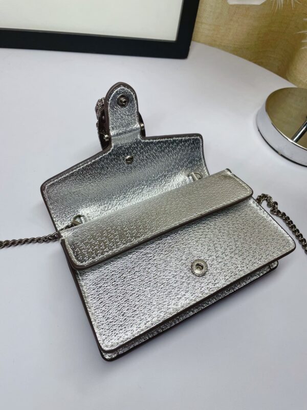 1:1 Replica Gucci Dionysus Super Mini Bag Silver For Women, Women's Bags 6.5in/17cm GG 476432 1TRBN 8173