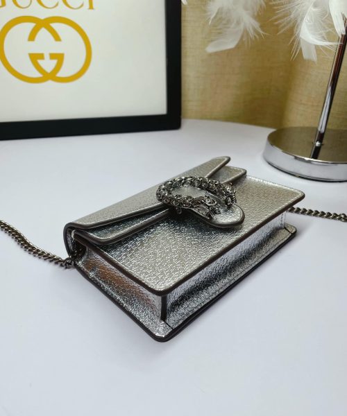 1:1 Replica Gucci Dionysus Super Mini Bag Silver For Women, Women's Bags 6.5in/17cm GG 476432 1TRBN 8173
