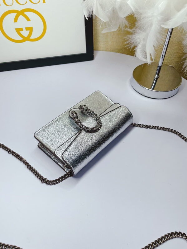 1:1 Replica Gucci Dionysus Super Mini Bag Silver For Women, Women's Bags 6.5in/17cm GG 476432 1TRBN 8173