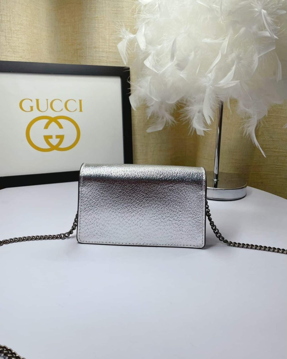 1:1 Replica Gucci Dionysus Super Mini Bag Silver For Women, Women's Bags 6.5in/17cm GG 476432 1TRBN 8173