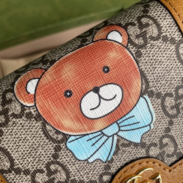 Gucci Disney KAI Brown Card Case Wallet For Men, Men's Wallet 11cm/4.3in GG