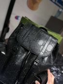 1:1 Replica Gucci Embossed Backpack GG Black For Men 41cm / 16.1in 625770 1W3BN 1000