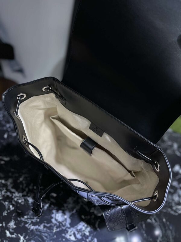1:1 Replica Gucci Embossed Backpack GG Black For Men 41cm / 16.1in 625770 1W3BN 1000
