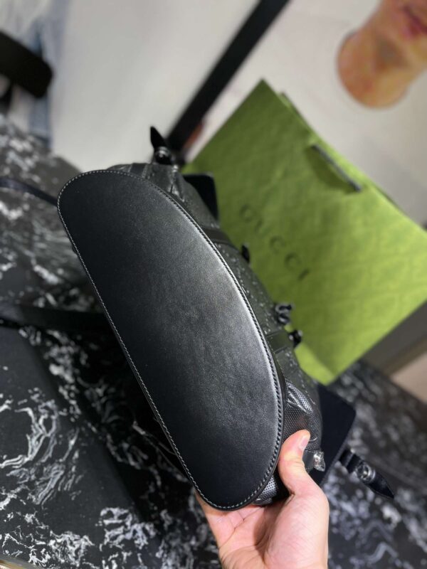 1:1 Replica Gucci Embossed Backpack GG Black For Men 41cm / 16.1in 625770 1W3BN 1000