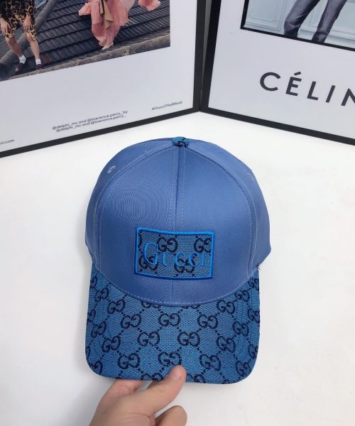Gucci GG Baseball Hat Blue GG Hat
