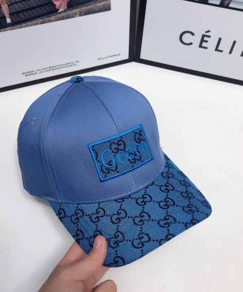 Gucci GG Baseball Hat Blue GG Hat