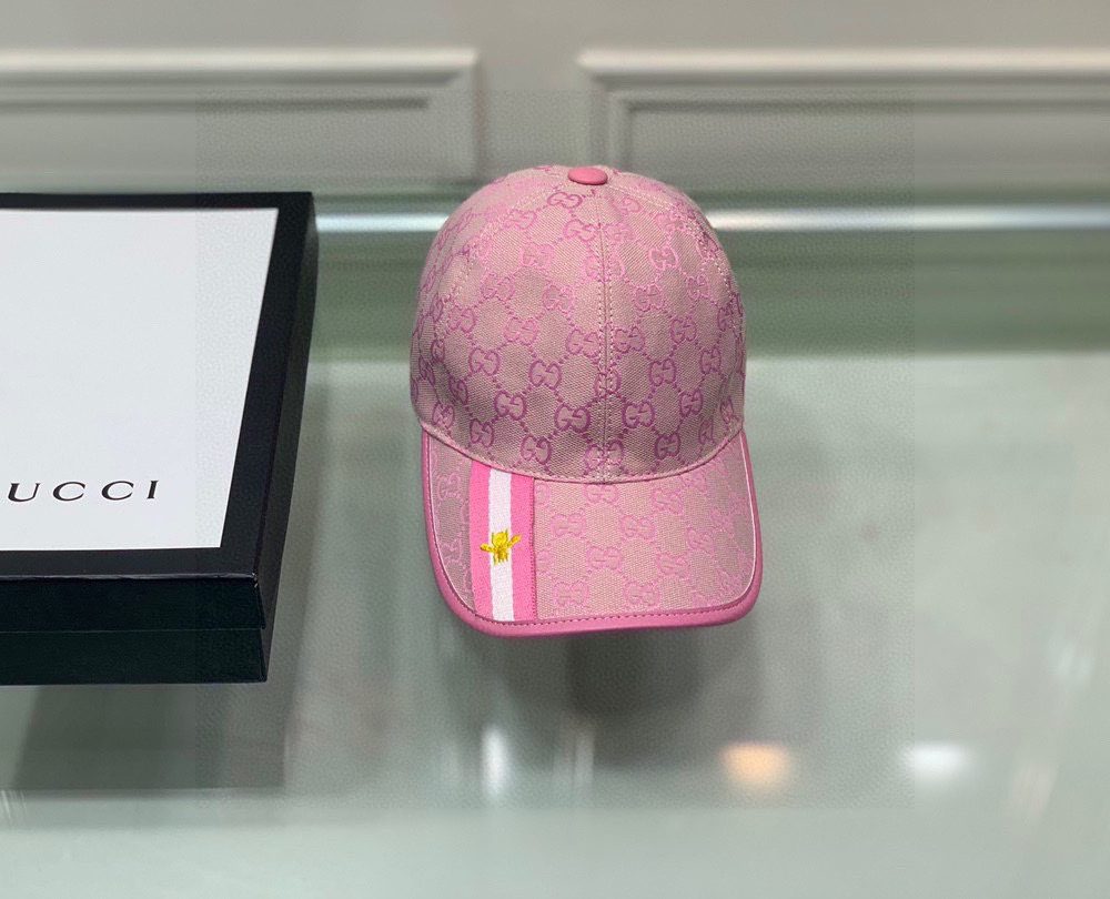 Gucci GG Baseball Hat Pink GG Hat