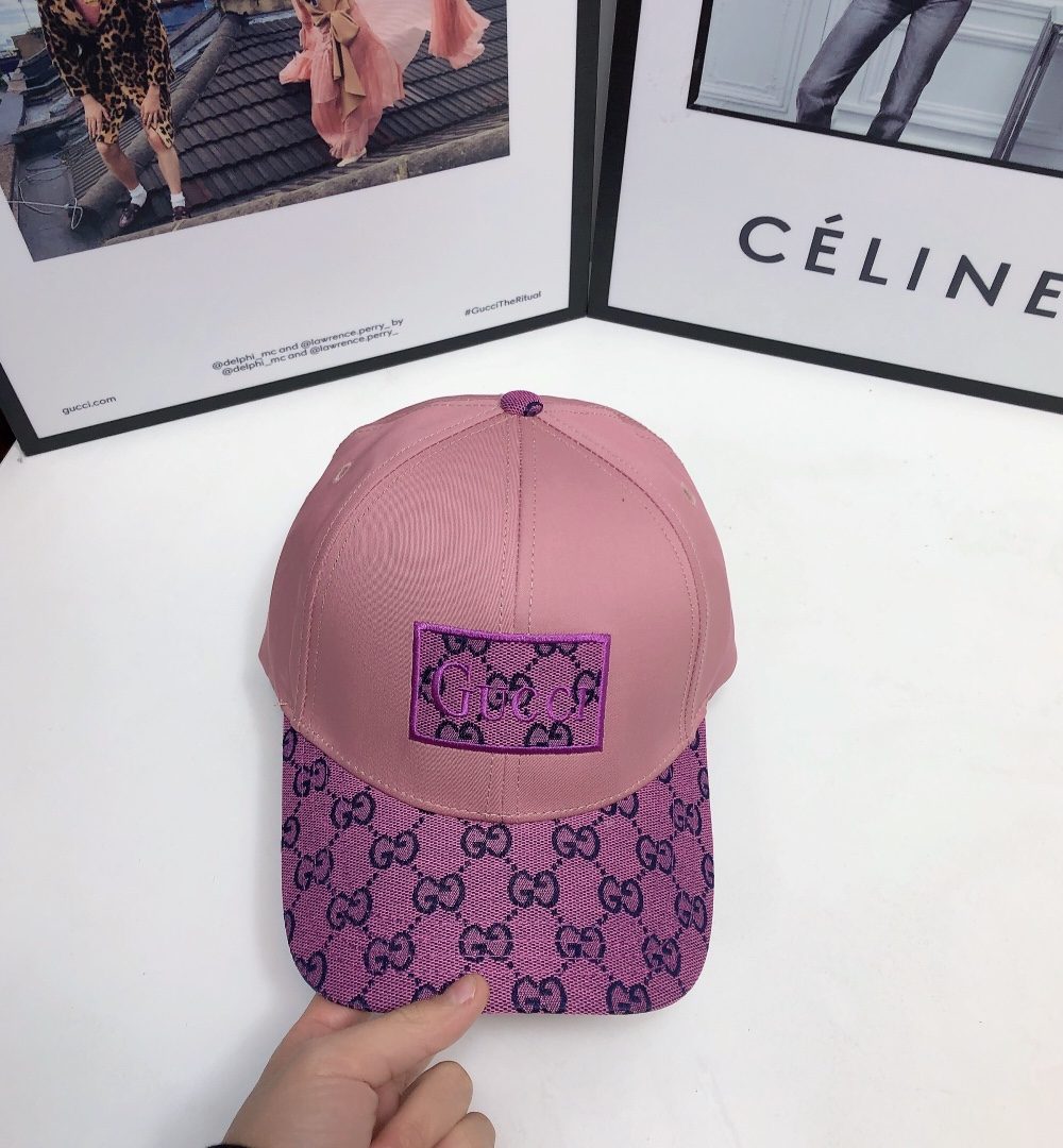 Gucci GG Baseball Hat Pink GG Hat