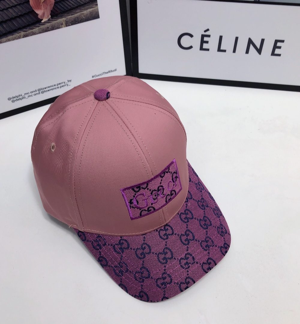 Gucci GG Baseball Hat Pink GG Hat
