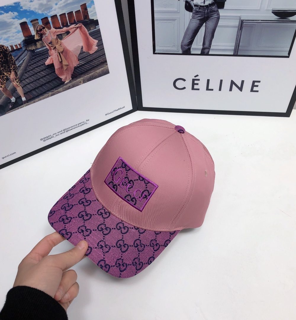 Gucci GG Baseball Hat Pink GG Hat