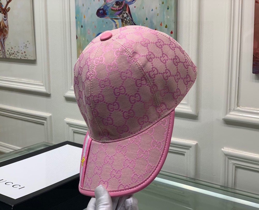 Gucci GG Baseball Hat Pink GG Hat