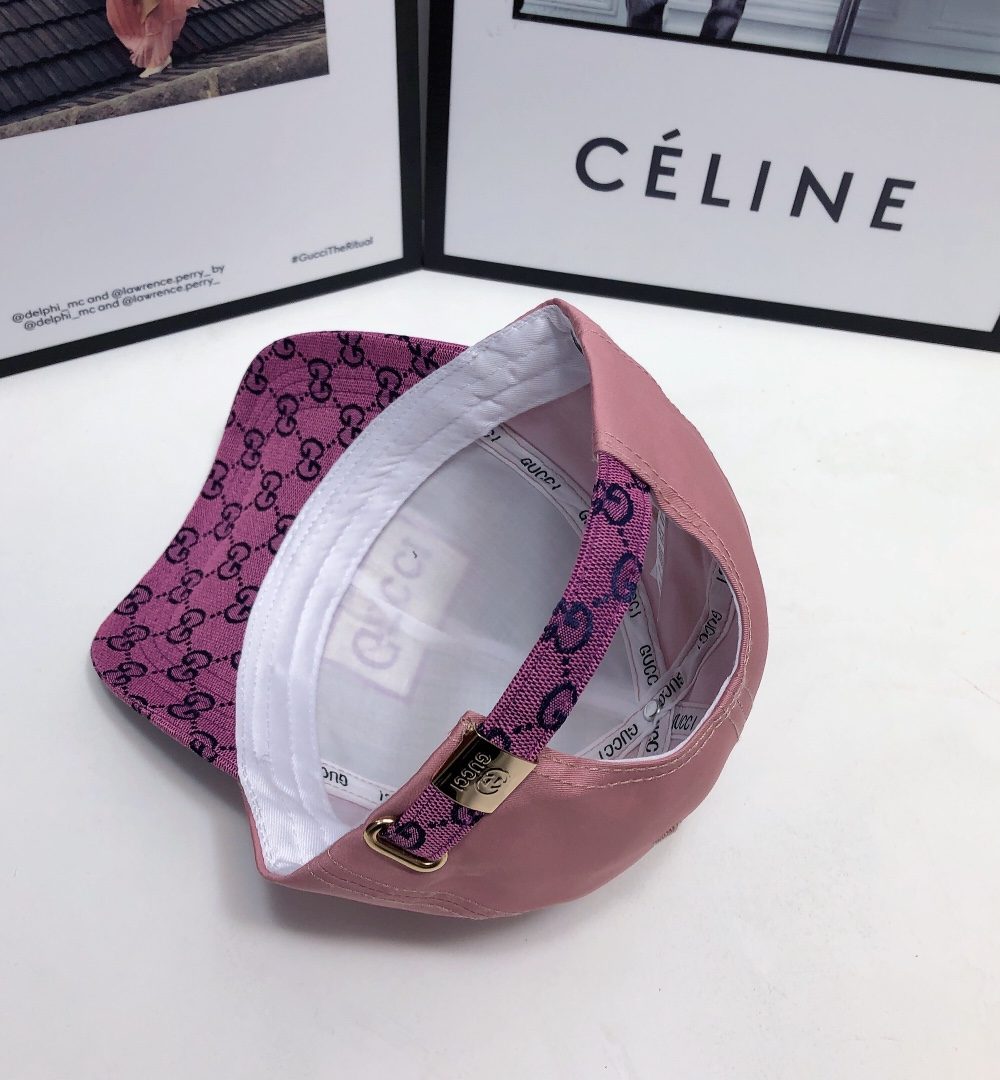 Gucci GG Baseball Hat Pink GG Hat