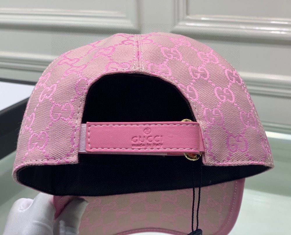 Gucci GG Baseball Hat Pink GG Hat