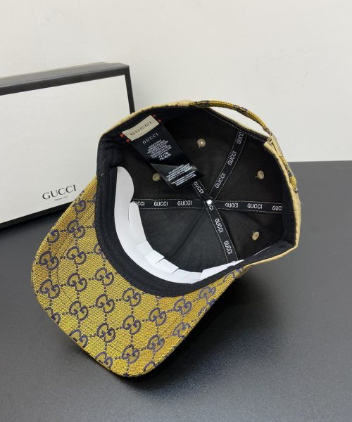 Gucci GG Baseball Hat Yellow GG Hat