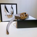 1:1 Replica Gucci GG Belt With Double G Buckle Beige/Black, Women Belt ‎‎625839 92TLT 9769