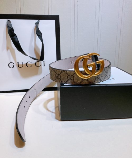 1:1 Replica Gucci GG Belt With Double G Buckle Beige/Black, Women Belt ‎‎625839 92TLT 9769