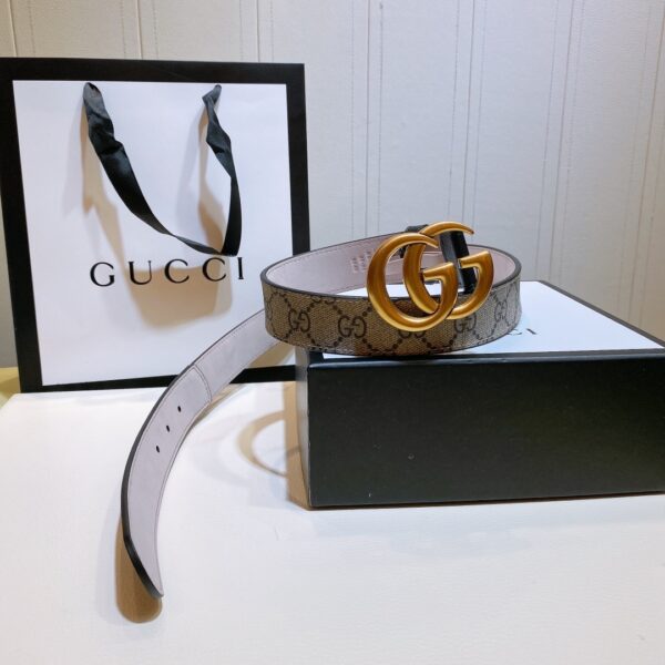 1:1 Replica Gucci GG Belt With Double G Buckle Beige/Black, Women Belt ‎‎625839 92TLT 9769