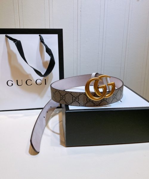 1:1 Replica Gucci GG Belt With Double G Buckle Beige/White, Women Belt ‎625839 92TLC 9761
