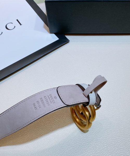 1:1 Replica Gucci GG Belt With Double G Buckle Beige/White, Women Belt ‎625839 92TLC 9761