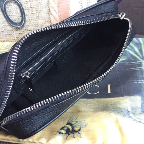 1:1 Replica Gucci GG Black Belt Bag Black/Grey Soft GG Supreme Crafted For Men 9in/24cm GG 474293 K9RRN 1095