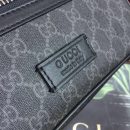 1:1 Replica Gucci GG Black Belt Bag Black/Grey Soft GG Supreme Crafted For Men 9in/24cm GG 474293 K9RRN 1095